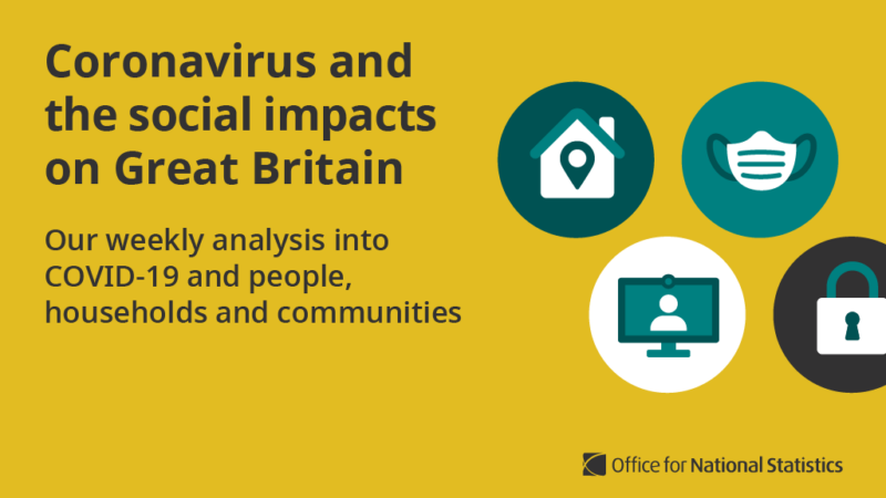 Example of how to use illustrations in a social media graphic, with illustrations of a face mask, a house, a padlock and a virtual phone call alongside a headline about social impacts of coronavirus.