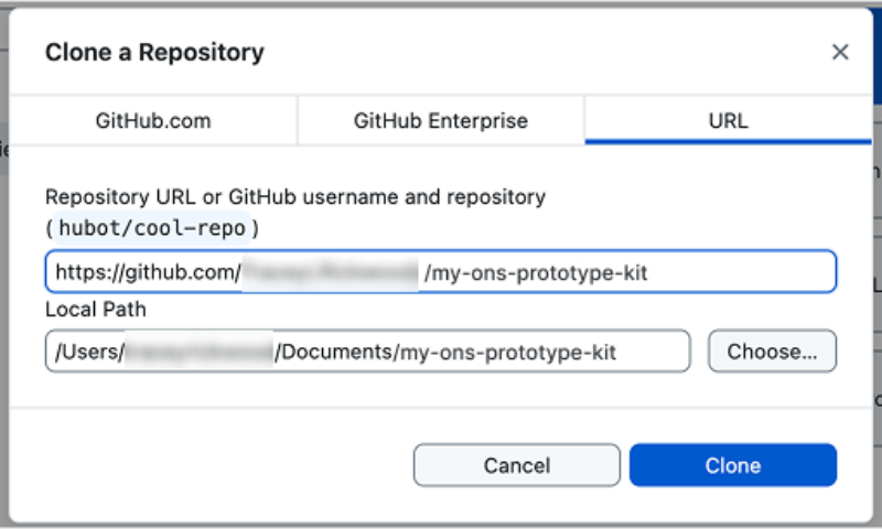 Cloning your repository using URL