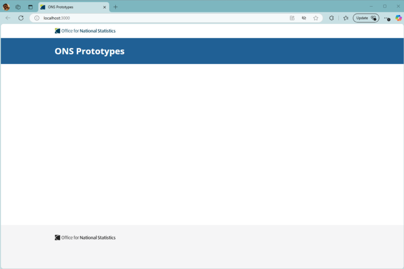 Prototype shown in browser window